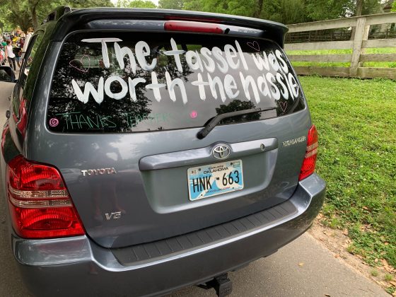 Cars were decorated with tassels, paint and posters. (WYDaily/Alexa Doiron)