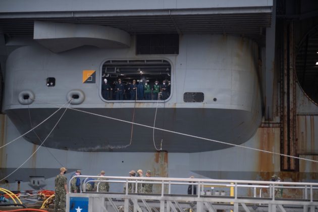 (June 16, 2020) USS Harry S. Truman (CVN 75) returns to Naval Station Norfolk after a seven-month deployment in support of maritime security operations and theater security cooperation efforts in the U.S. 2nd, 5th and 6th Fleets. (U.S. Navy photo by Mass Communication Specialist Seaman Christine Montgomery/Released)