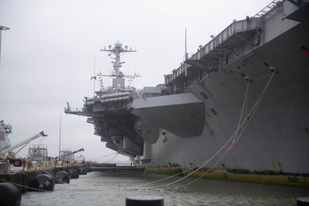 (June 16, 2020) USS Harry S. Truman (CVN 75) returns to Naval Station Norfolk after a seven-month deployment in support of maritime security operations and theater security cooperation efforts in the U.S. 2nd, 5th and 6th Fleets. (U.S. Navy photo by Mass Communication Specialist Seaman Christine Montgomery/Released)