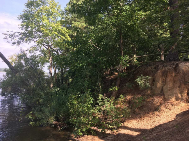 Part of Chickahominy Riverfront Park's shoreline has eroded and James City County plans to fix it. (WYDaily/ Screenshot courtesy of James City County)