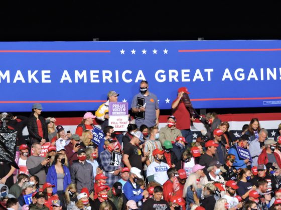 President Donald Trump spoke with thousands of supporters at the Newport News Williamsburg International Airport. (WYDaily/ Gabrielle Rente and Julia Marsigliano)