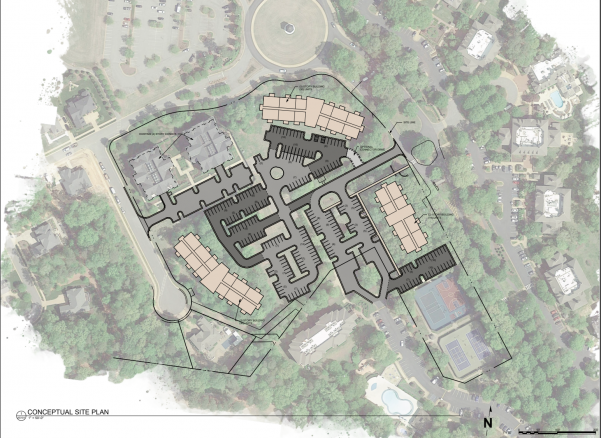 Screenshot of preliminary site plans of the villas at Ford's Colony. (WYDaily/ Courtesy of GuernseyTingle)