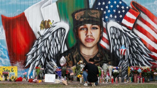 Danitza James wants a mural of Vanessa Guillen in Hampton Roads to raise awareness about military sexual trauma. (WYDaily/ Courtesy of Godofredo A. Vasquez/Houston Chronicle via AP)