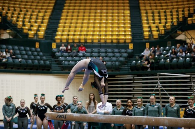 The faculty in the Arts & Sciences department discussed a motion to reinstate women's gymnastics and the other six sports programs which were cut by the college in September due to the coronavirus pandemic. (WYDaily/ Courtesy of Tribe Athletics)