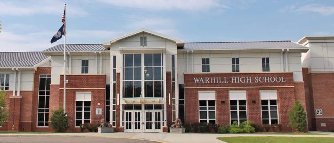 Warhill High School shut down because of coronavirus cases, school division says. (WYDaily/ Courtesy of WJCC Schools)