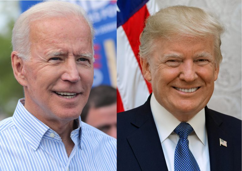 Former Vice President Joe Biden and President Donald Trump. (WYDaily file/Courtesy of Wikimedia Commons)