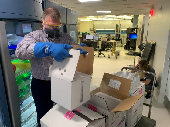 The COVID-19 vaccine from Pfizer and BioNTech arrived in Norfolk on Monday. (WYDaily/ Courtesy of Sentara Healthcare)