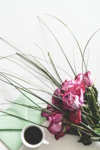 coffee and flowers
