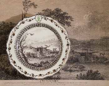 Wedgewood プレート ポールコステロデザイン希少4枚セット 値下げ Rare Wedgewood Plate and Related 18th-Century Print Acquired by