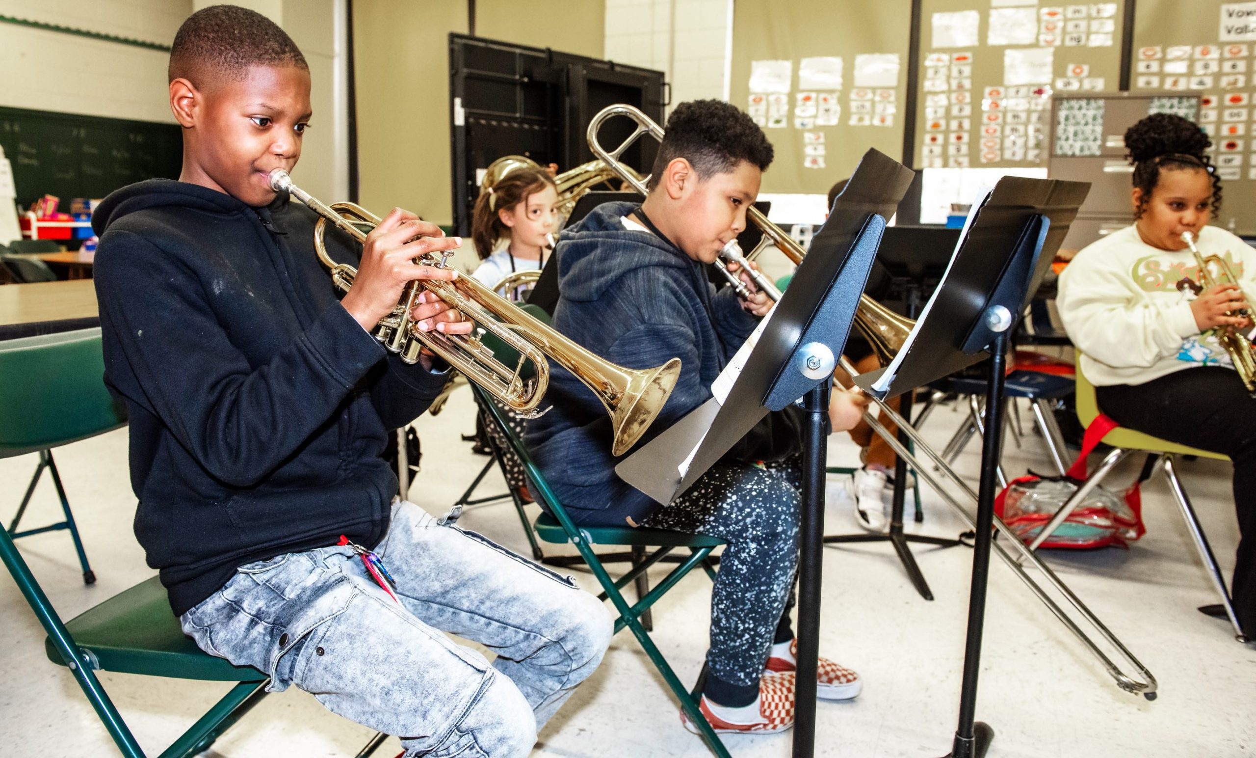 Local store hosts instrument drive for Soundscapes students