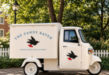 Mobile candy cart rolling to Williamsburg